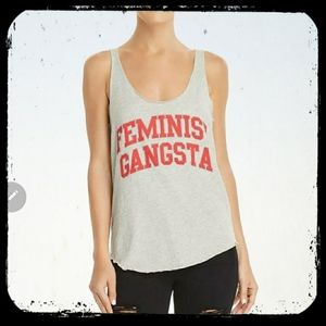 Pam & Gela Feminist Gangsta Tank/Cami Gray